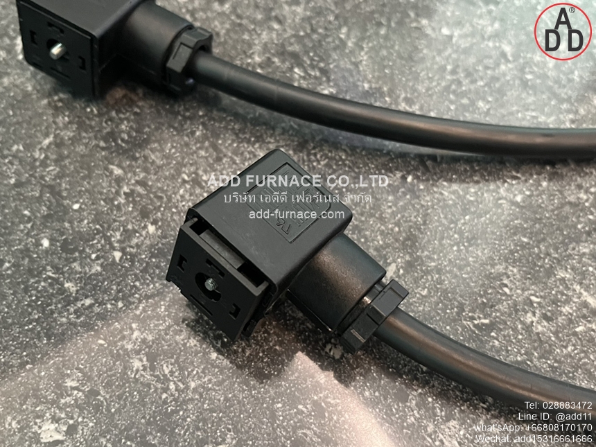 600003 AMP Plug Solenoid Valve Connector With Cable (3)